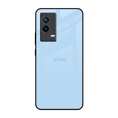 Pastel Sky Blue IQOO 9 5G Glass Back Cover Online