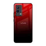 Maroon Faded IQOO 9 5G Glass Back Cover Online