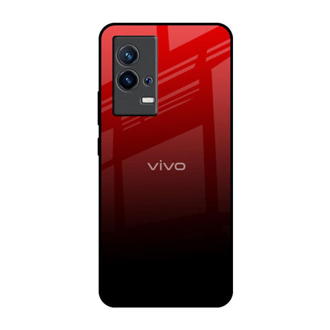 Maroon Faded IQOO 9 5G Glass Back Cover Online