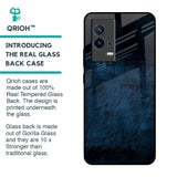Dark Blue Grunge Glass Case for IQOO 9 5G