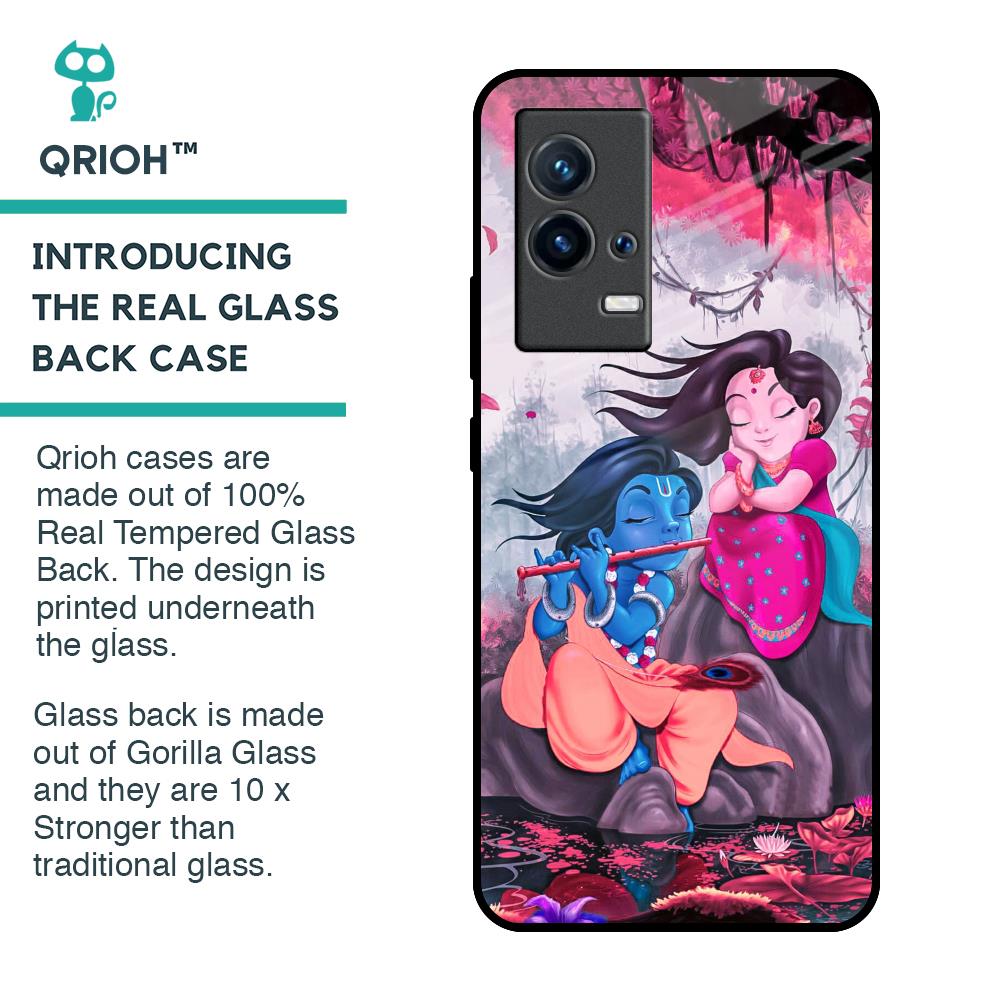 Radha Krishna Art Glass Case for IQOO 9 5G
