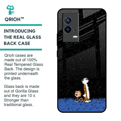 Night Sky Star Glass Case for IQOO 9 5G