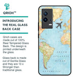 Travel Map Glass Case for IQOO 9 5G