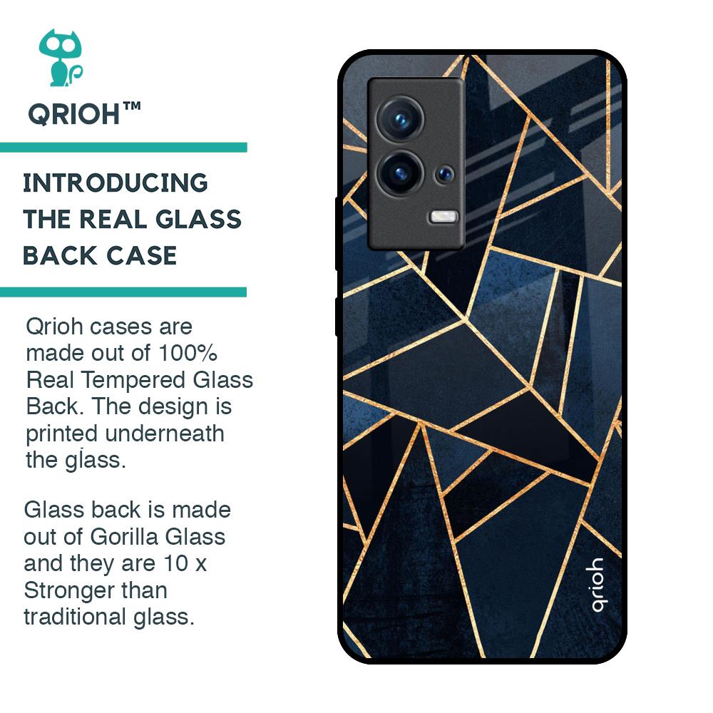 Abstract Tiles Glass Case for IQOO 9 5G