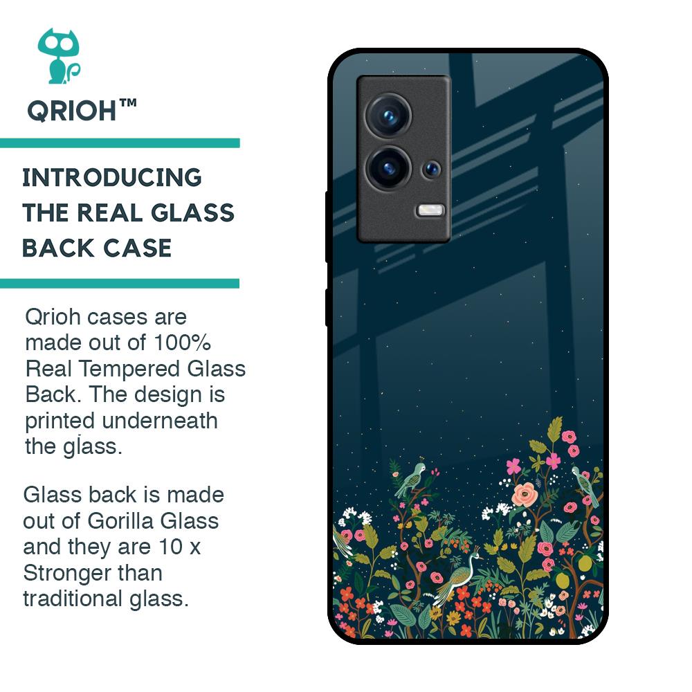 Small Garden Glass Case For IQOO 9 5G