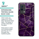 Geometric Purple Glass Case For IQOO 9 5G