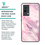 Diamond Pink Gradient Glass Case For IQOO 9 5G