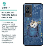 Kitty In Pocket Glass Case For IQOO 9 5G