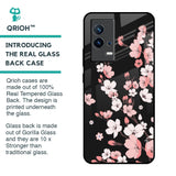 Black Cherry Blossom Glass Case for IQOO 9 5G