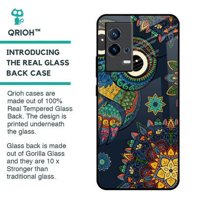 Owl Art Glass Case for IQOO 9 5G