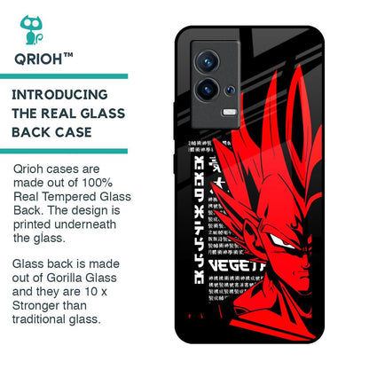 Red Vegeta Glass Case for IQOO 9 5G