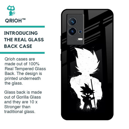 Monochrome Goku Glass Case for IQOO 9 5G
