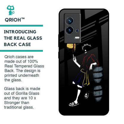 Luffy Line Art Glass Case for IQOO 9 5G