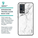 Modern White Marble Glass Case for IQOO 9 5G