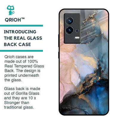 Marble Ink Abstract Glass Case for IQOO 9 5G