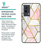 Geometrical Marble Glass Case for IQOO 9 5G