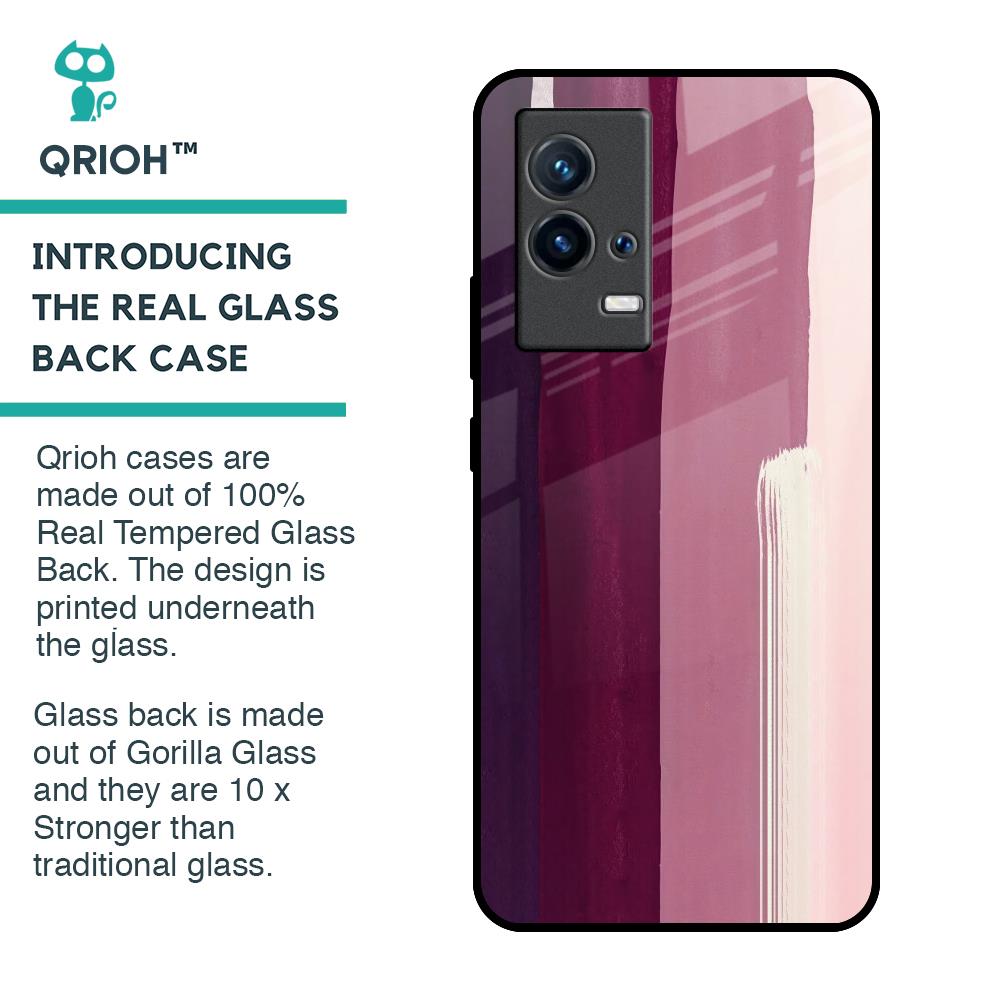 Brush Stroke Art Glass Case for IQOO 9 5G