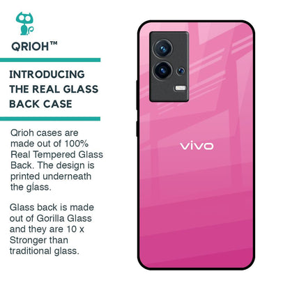 Pink Ribbon Caddy Glass Case for IQOO 9 5G