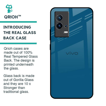 Cobalt Blue Glass Case for IQOO 9 5G