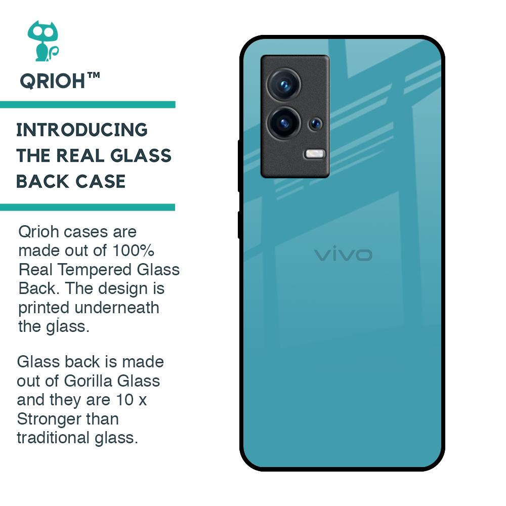 Oceanic Turquiose Glass Case for IQOO 9 5G