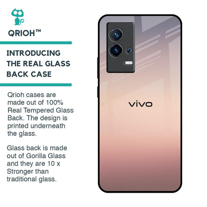 Golden Mauve Glass Case for IQOO 9 5G
