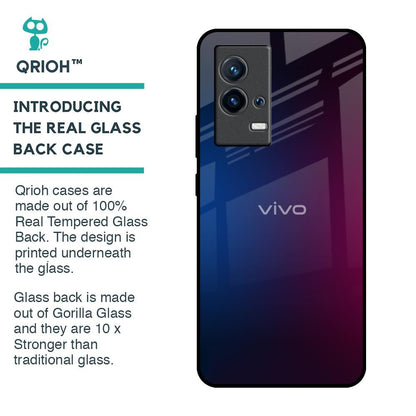 Mix Gradient Shade Glass Case For IQOO 9 5G