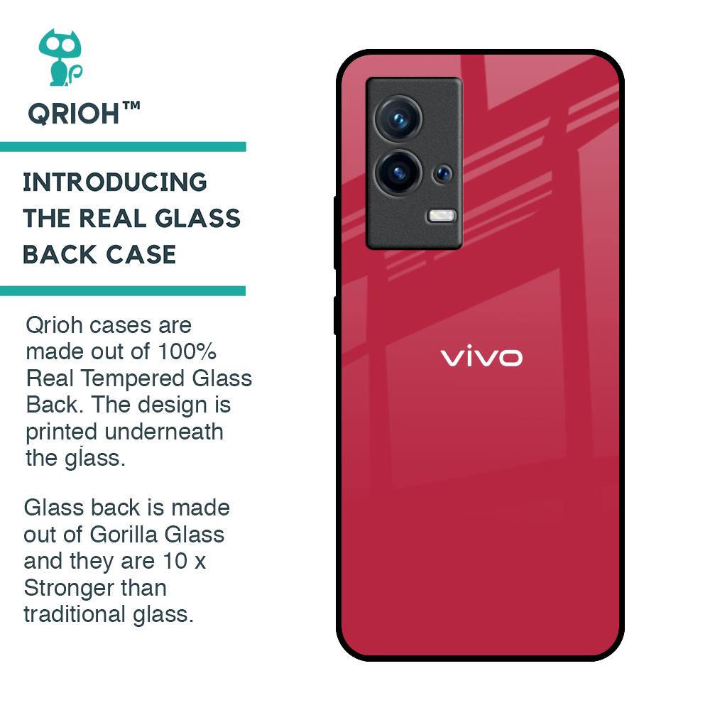 Solo Maroon Glass case for IQOO 9 5G