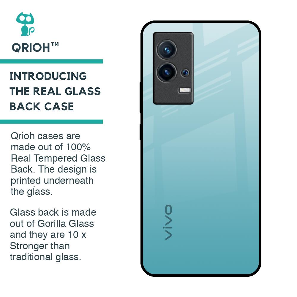 Arctic Blue Glass Case For IQOO 9 5G