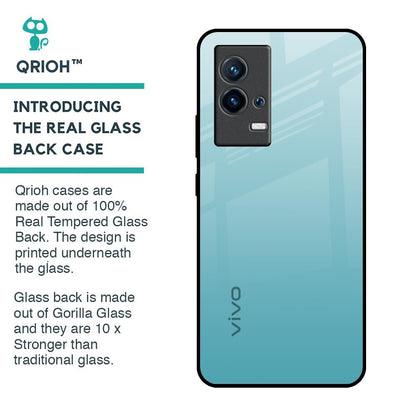 Arctic Blue Glass Case For IQOO 9 5G
