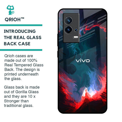 Brush Art Glass Case For IQOO 9 5G