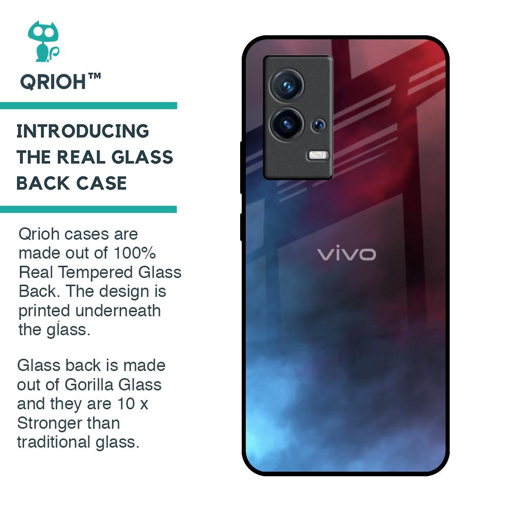 Smokey Watercolor Glass Case for IQOO 9 5G