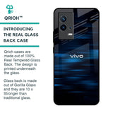 Blue Rough Abstract Glass Case for IQOO 9 5G