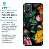 Flowers & Butterfly Glass Case for IQOO 9 5G