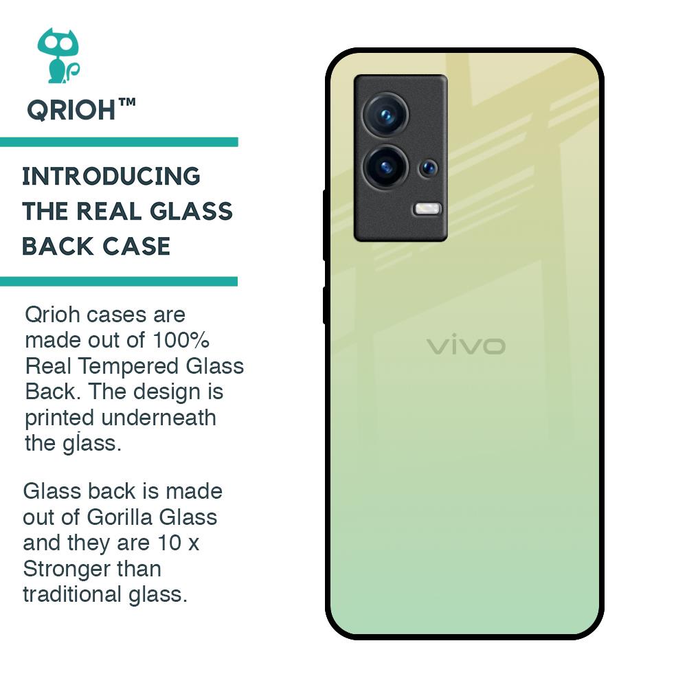 Mint Green Gradient Glass Case for IQOO 9 5G