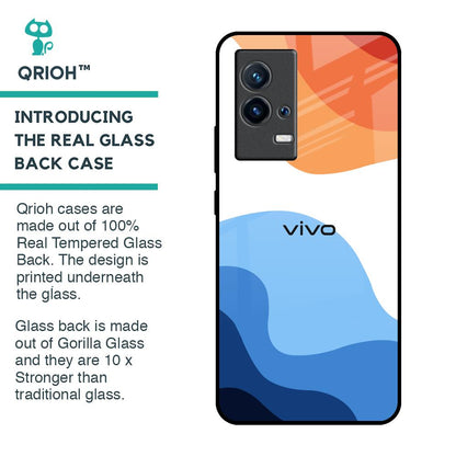 Wavy Color Pattern Glass Case for IQOO 9 5G