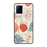 Abstract Faces IQOO9 5G Glass Cases & Covers Online