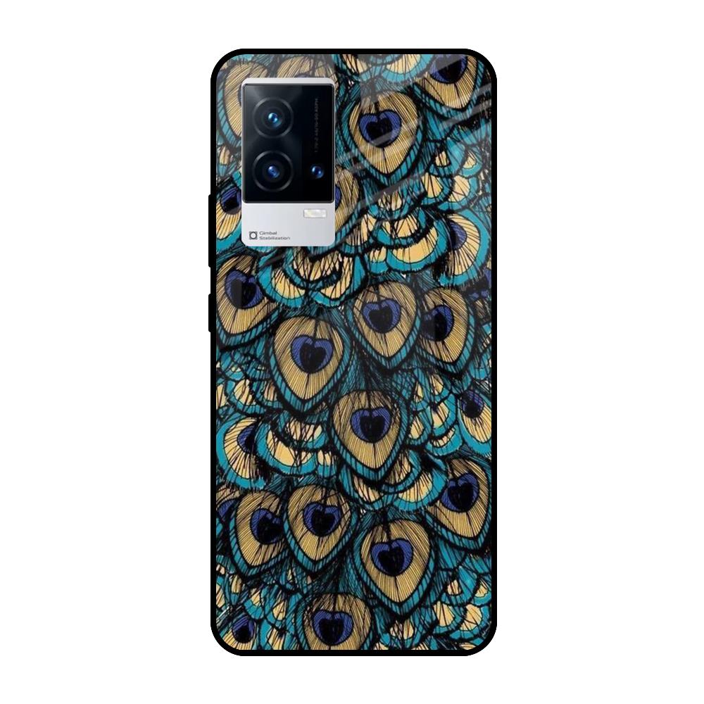 Peacock Feathers IQOO 9 5G Glass Cases & Covers Online