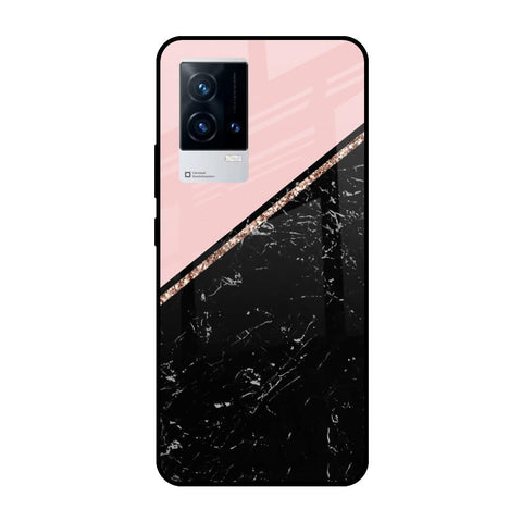 Marble Texture Pink IQOO 9 5G Glass Cases & Covers Online