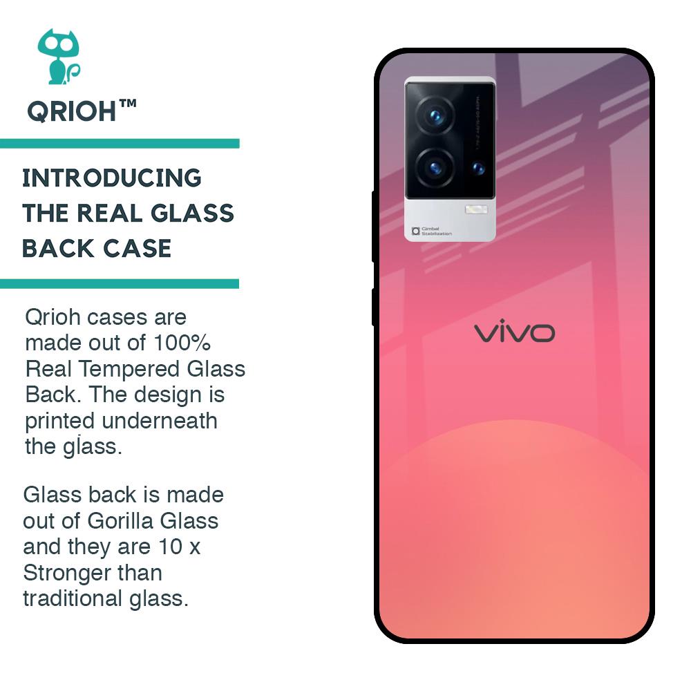 Sunset Orange Glass Case for IQOO 9 5G