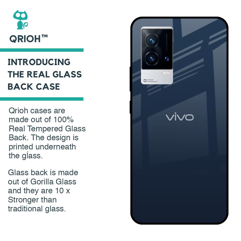 Overshadow Blue Glass Case For IQOO 9 5G