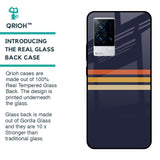 Tricolor Stripes Glass Case For IQOO 9 5G