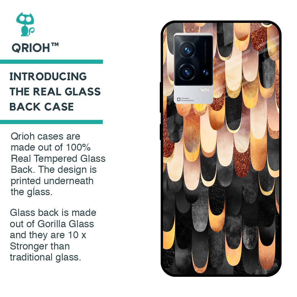 Bronze Abstract Glass Case for IQOO 9 5G