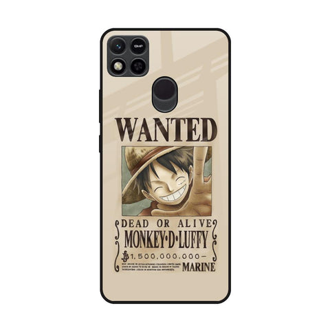 Luffy Wanted Redmi 10A Glass Back Cover Online
