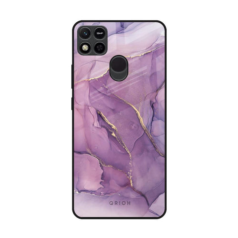 Purple Gold Marble Redmi 10A Glass Back Cover Online
