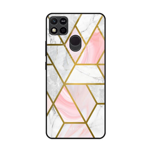 Geometrical Marble Redmi 10A Glass Back Cover Online