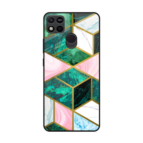 Seamless Green Marble Redmi 10A Glass Back Cover Online