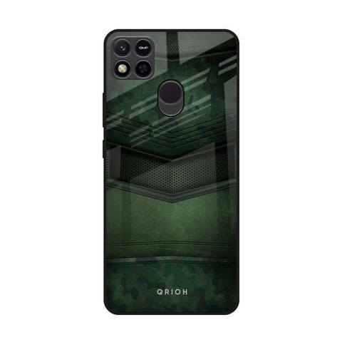 Green Leather Redmi 10A Glass Back Cover Online