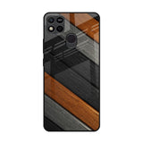 Tri Color Wood Redmi 10A Glass Back Cover Online