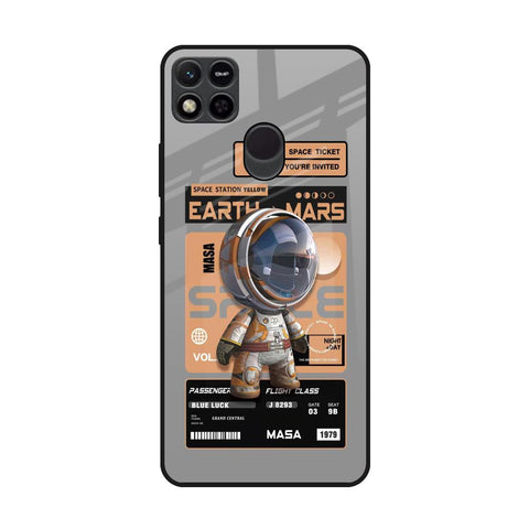 Space Ticket Redmi 10A Glass Back Cover Online