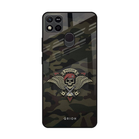 Army Warrior Redmi 10A Glass Back Cover Online